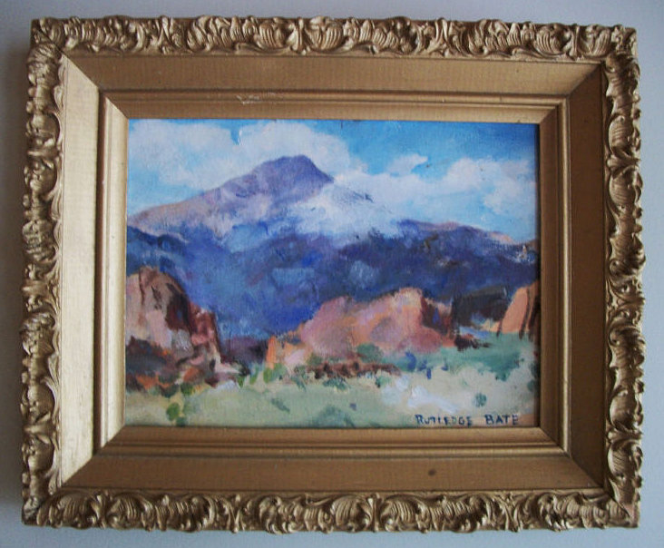 Bates painting,
                      framed.