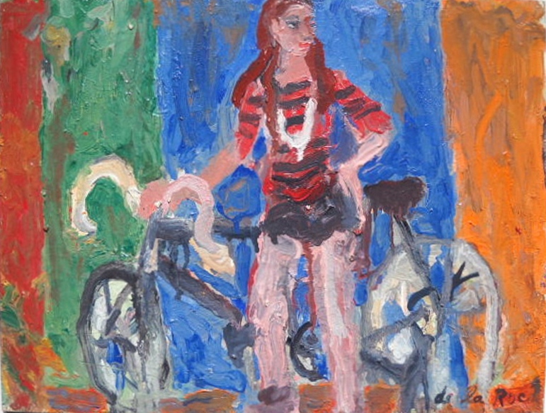 "Girl with bike" by Janet
                Ament De La Roche