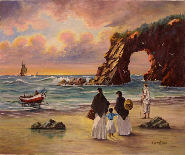 Montanola "Fishermen at Cabo
                San Lucas"