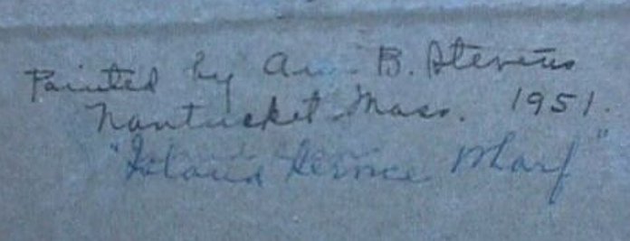 Stevens painting
                      notations